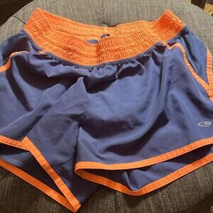 Champion Athletic Shorts Women Size Medium Blue Orange